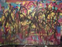 trippy tagging spray on canvas 150x100cm